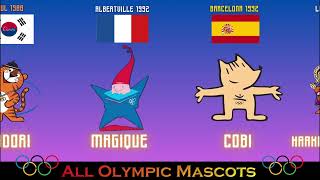 All Olympic Mascots  Exploring Every Icon from 1968 to 2024 [upl. by Ocirled]