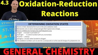 43 Oxidation Reduction Reactions  General Chemistry [upl. by Fleurette]