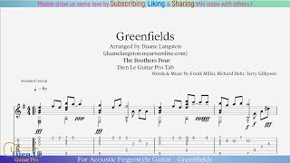 For Acoustic Fingerstyle Guitar with TABs  Greenfields [upl. by Laverne319]