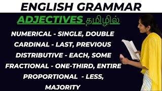 Adjectives and types in English parts of speech in tamilQuantitative adjectives TheQueensLanguage [upl. by Yoccm545]