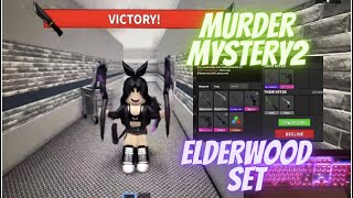 MURDER MYSTERY ELDERWOOD SET GAMEPLAY ASMR  BEST PLAYER GETS A SETrobloxasmr murdermystery2 [upl. by Hteik616]