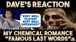 Daves Reaction My Chemical Romance — Famous Last Words [upl. by Moriarty]