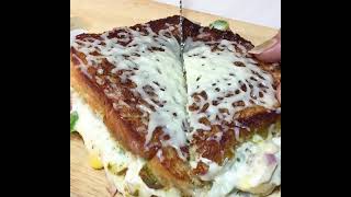 Tawa bread pizza sandwich  cheese sandwich in 2 minutes  No oven  street style [upl. by Esenahs456]