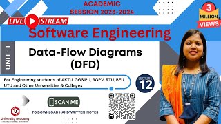 SE12 DataFlow Diagrams DFD  Software Engineering Data Flow Diagrams  Levels in DFD [upl. by Fita339]