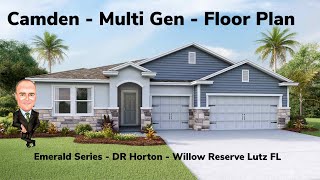 Camden MULTIGEN floor plan by DR Horton  Willow Reserve Lutz FL  New Home Tour [upl. by Daryn99]