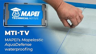 MTITV  MAPEI’s Mapelastic AquaDefense waterproofing [upl. by Lavery]