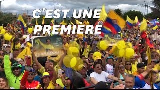 La ville natale de Bernal célèbre son succès sur le Tour de France [upl. by Brennen]