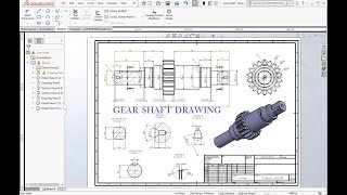 SolidWorks tutorial for beginners  Shaft drawing [upl. by Lapides793]