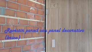 Revestir pared con panel decorativo friso con herramientas de manitas de las de casa [upl. by Yesac]