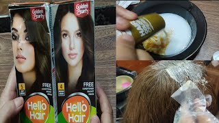 HELLO HAIR 5  4 NUMBER HAIR COLOUR REVIEW amp DEMO  MEDIUM BROWN HAIR COLOUR  GOLDEN PEARL HAIR [upl. by Seleta]