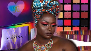 NEW NORVINA VOL1 PALETTE  ANKARA HEADWRAP INSPIRED MAKEUP TUTORIAL FOR HOODED EYES  OHEMAA [upl. by Arocet]