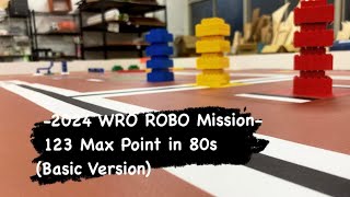 2024 WRO Senior Robo Mission  123point 80s [upl. by Bolger452]