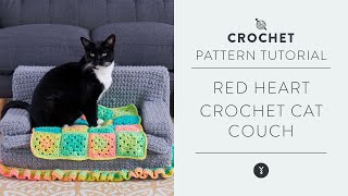 Crochet Cat Couch Tutorial with Free Pattern [upl. by Teferi]