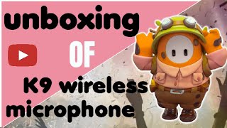 unboxing of K9 wireless microphone 🎤 full video 📹👌 popular unboxing video mini Unboxingwalla [upl. by Eenor]