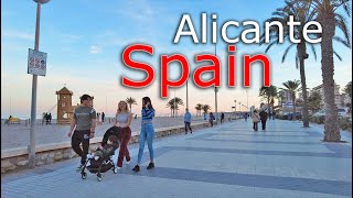 Alicante  Spain ⁴ᴷ  walking tour  4k 🌡T17C° 🌞 20240218 [upl. by Akinak]