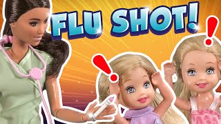 Barbie  The Twins First Flu Shot  Ep202 [upl. by Ossie]