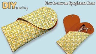 DIY 안경 파우치 만들기  안경집amp선글라스 케이스  How to sew an Eyeglasses Case  Easy sunglasses case  Free pattern [upl. by Eiluj201]