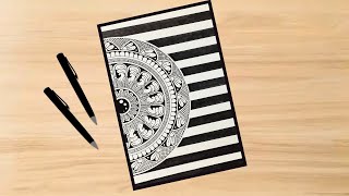 How to Draw Mandala Art for Beginners  Easy Mandala Art  RahulGuha26 [upl. by Hillman]