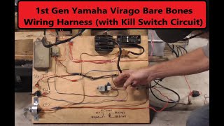 Virago 1st Gen Bare Bones Wiring Harness Example  Includes A Kill Switch Circuit [upl. by Nepean]