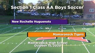 LMC Varsity Sports  Boys Soccer  New Rochelle at Mamaroneck  101520 [upl. by Nepean124]