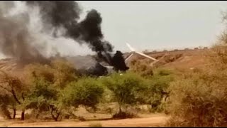 Ilyushin Il76 crashes at Gao Airport in Mali [upl. by Snehpets]