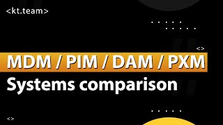 MDM  PIM  DAM  PXM systems comparison  ktteam [upl. by Ecnav483]