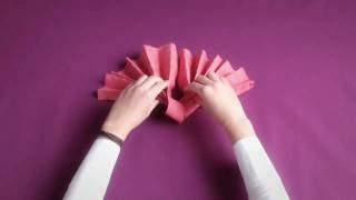 Napkin folding from Duni  Twisted Fan [upl. by Alyacim]