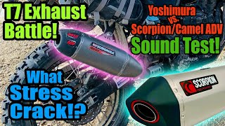 Tenere 700 EXHAUST BATTLE  SOUND TEST [upl. by Villada]