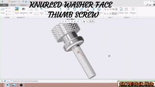 KNURLING SCREW  Knurled Washer Face Thumb Screw  CREO TUTORIAL [upl. by Kcirneh50]