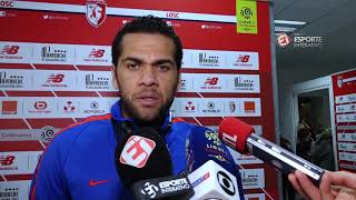 DANI ALVES SOBRE ENCARAR O REAL MADRID quotFalta muito aindaquot [upl. by Annaira]