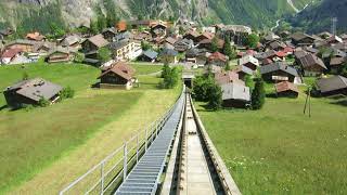 Standseilbahn 382501 Mürren  Allmendhubel Talfahrt  Funicular [upl. by Onitrof]