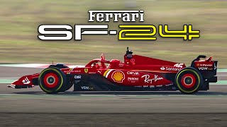 First Laps for the NEW Ferrari SF24 with Charles Leclerc amp Carlos Sainz [upl. by Ahsekel]