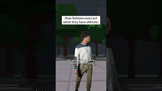 How Saitama users act when they have ultimate in Strongest Battlegrounds [upl. by Suolevram]