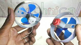 motor se fan kaise banaen  How to make a dc fan  Bk Technical [upl. by Suivatnom164]