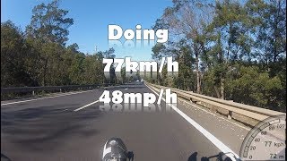 No pedalling 48 mph 77kmh on a Bacchetta Giro A20 Adroit [upl. by Anatniuq330]