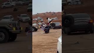 Saudi boys ATVQuad bike exhibition 🇸🇦 highlights desertredsand winter [upl. by Mighell]