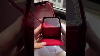 Cartier love ring unboxing 😍 cartier unboxing asmr jewelry shoppinghaul nyc cartierlove [upl. by Nylisoj761]