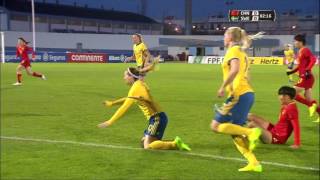 Algarve Cup Kina  Sverige 20170303 [upl. by Elysha]