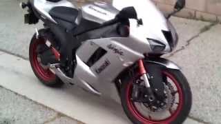 2007 Kawasaki Ninja ZX6R with Yoshimura RS5 Exhaust [upl. by Nerral]