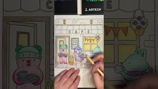 Coffee anyone  Coloring Video coloringbookforadults coloringbookaddict colorwithme [upl. by Eahcim996]