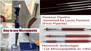 How to use Micropipette 1000µl  History of micropipette [upl. by Sally]