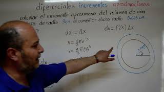 DIFERENCIALES INCREMENTOS Y APROXIMACIONES Ejemplo 4 Calculo del incremento de volumen esfera [upl. by Aliehc111]