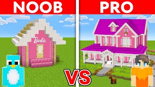 NOOB vs PRO MODERN BARBIE GIRL HOUSE Build Challenge in Minecraft [upl. by Notlim]