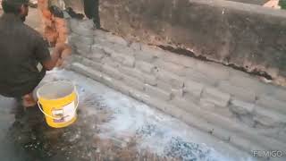 ROOF TREATMENT AND BRICK WALL DAMP WATERPROOFING WORKING RAJ WATERPROOFING M 8582888524 [upl. by Tsugua]