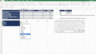 Basic Scoring Method Using Excel [upl. by Eenar103]