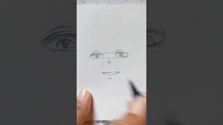 How to draw anime boy faceDrawing anime faceshortsanimeartboy [upl. by Buchheim]