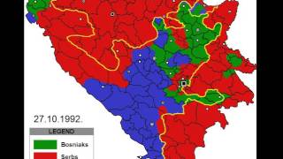 BiH simulacija promjena crte bojišnice 1992 1995 [upl. by Hartfield]