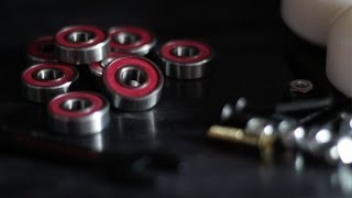 Install Skateboard Bearings EASILY [upl. by Xirtaeb793]