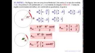 35 Área de segmento circular FATEC Exerc 30 [upl. by Huesman]