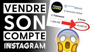 COMMENT VENDRE UN COMPTE INSTAGRAM  🤑 [upl. by Eiramoj]